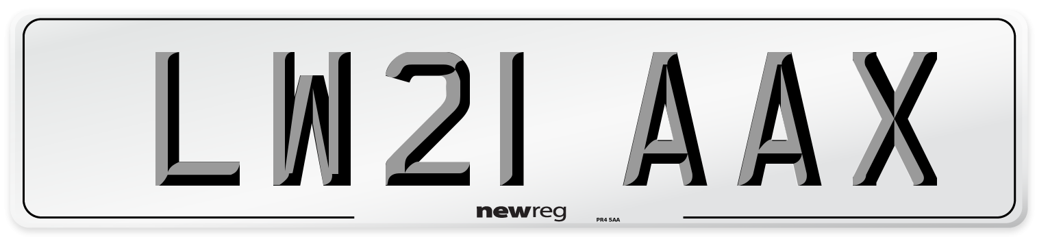 LW21 AAX Number Plate from New Reg